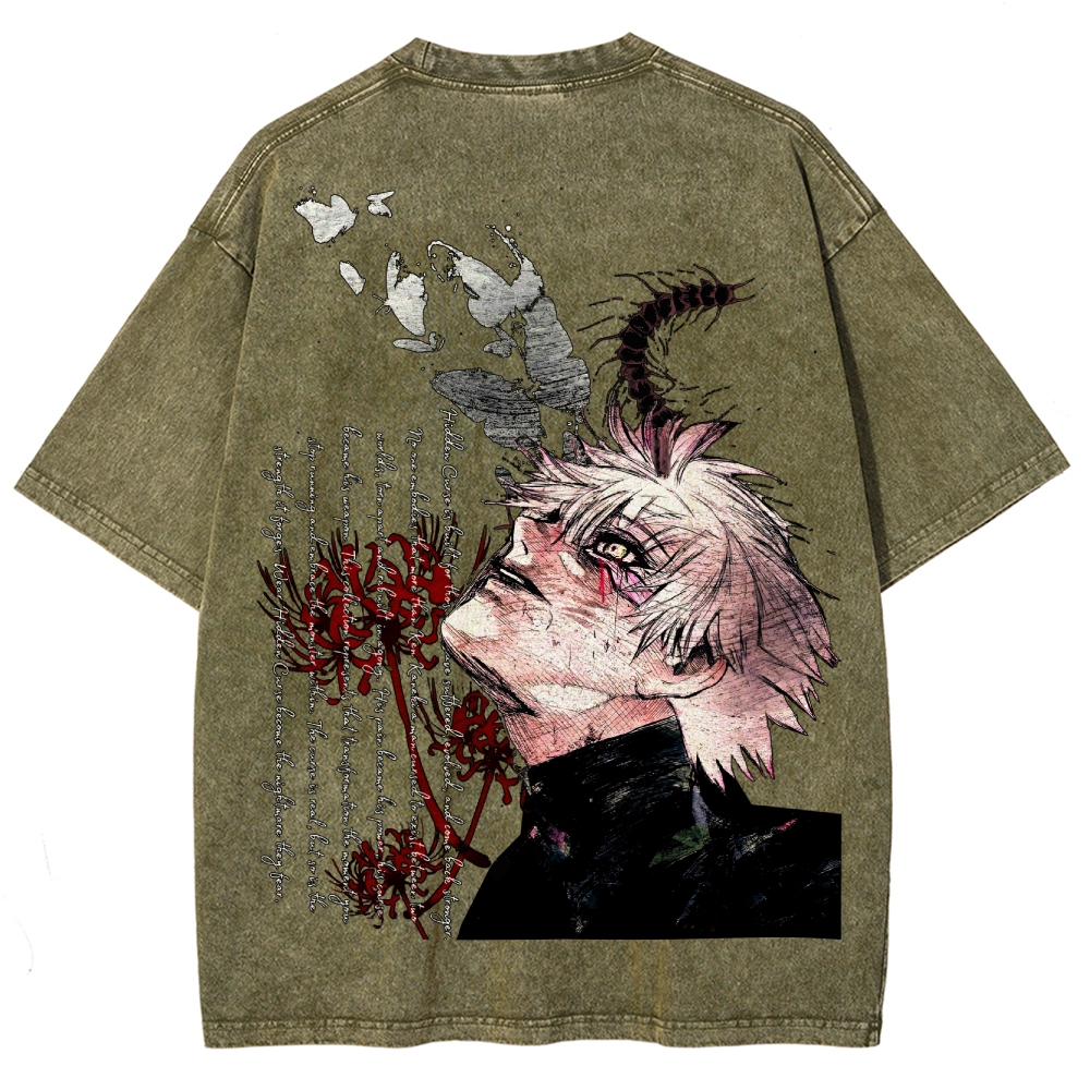 Tokyo Ghoul Unisex Fit Washed T-Shirt