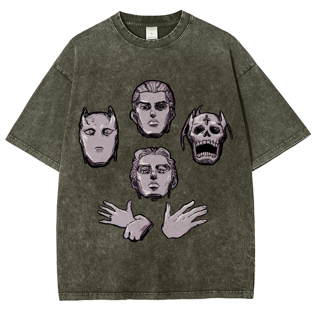 Jojo's Bizarre Adventure Unisex Fit Washed T-Shirt