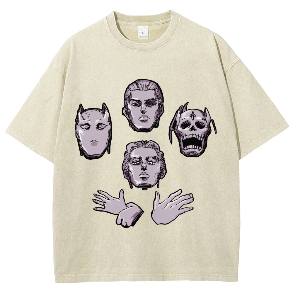 Jojo's Bizarre Adventure Unisex Fit Washed T-Shirt