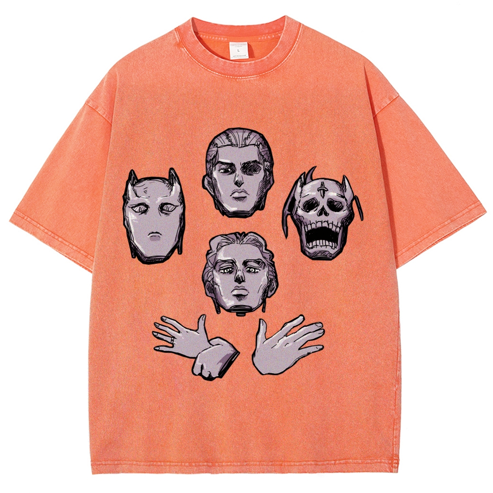 Jojo's Bizarre Adventure Unisex Fit Washed T-Shirt