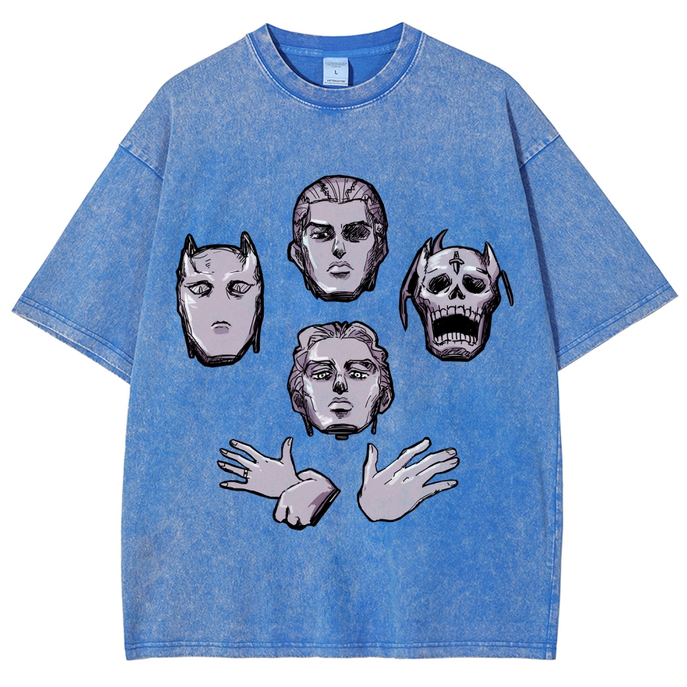 Jojo's Bizarre Adventure Unisex Fit Washed T-Shirt