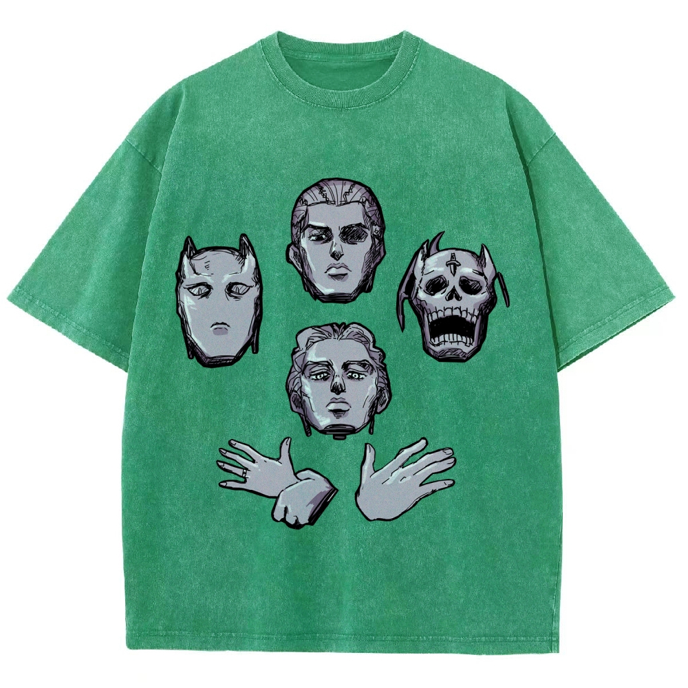 Jojo's Bizarre Adventure Unisex Fit Washed T-Shirt