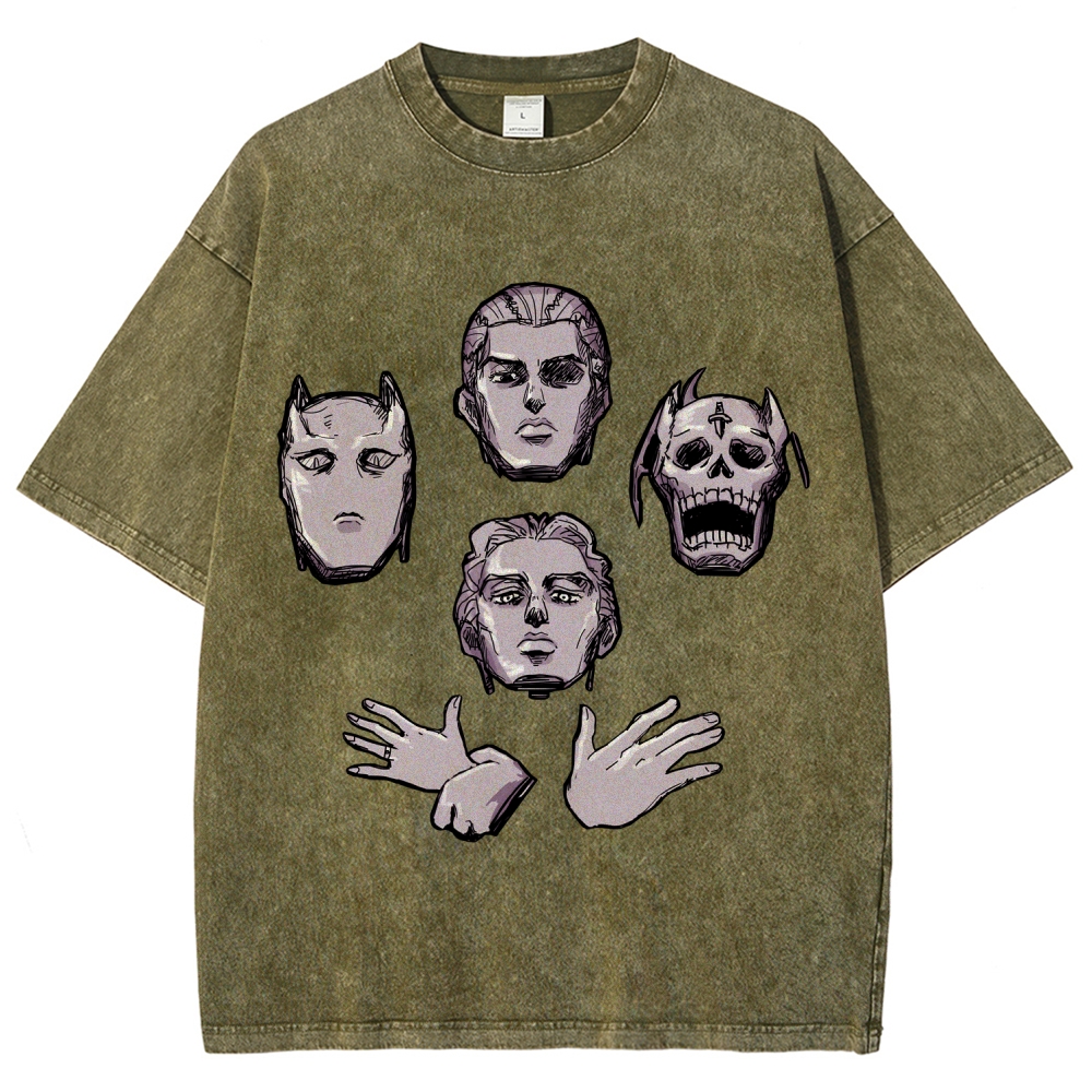 Jojo's Bizarre Adventure Unisex Fit Washed T-Shirt