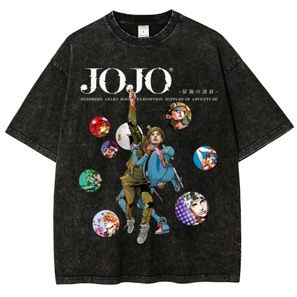 Jojo's Bizarre Adventure Unisex Fit Washed T-Shirt