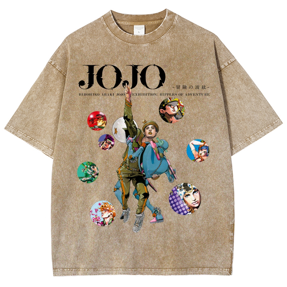 Jojo's Bizarre Adventure Unisex Fit Washed T-Shirt
