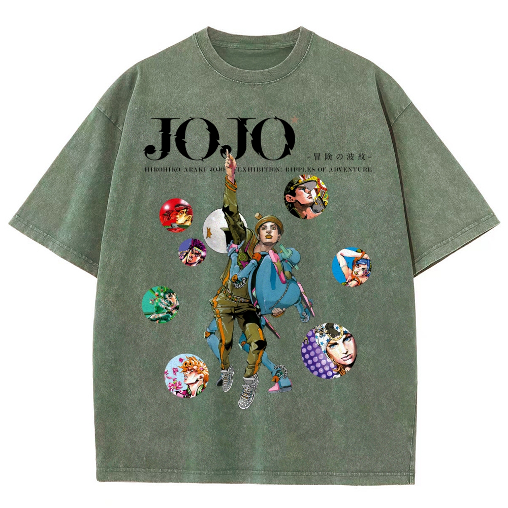 Jojo's Bizarre Adventure Unisex Fit Washed T-Shirt