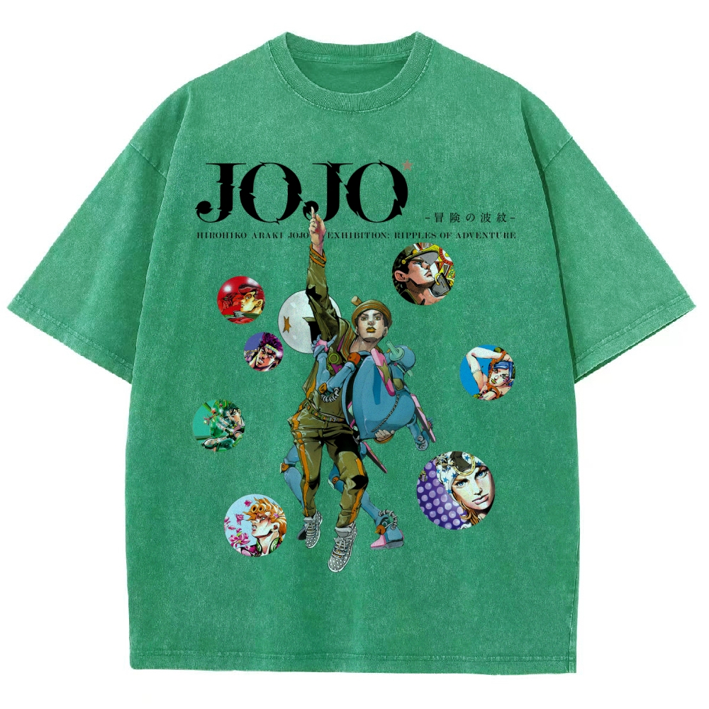 Jojo's Bizarre Adventure Unisex Fit Washed T-Shirt