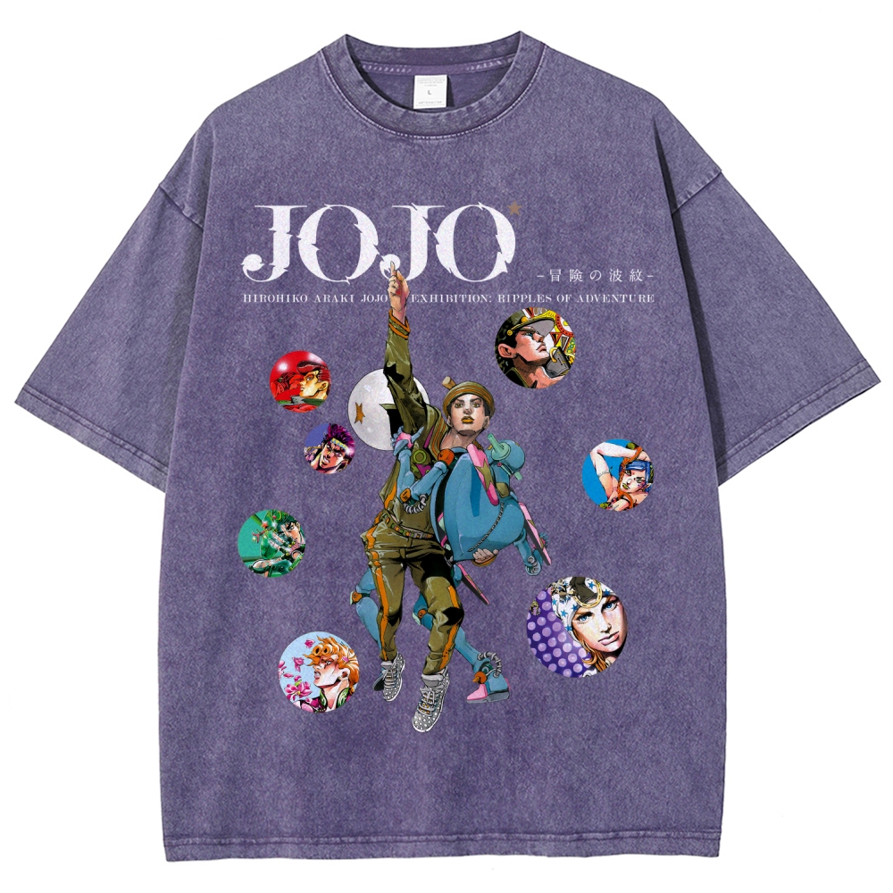 Jojo's Bizarre Adventure Unisex Fit Washed T-Shirt