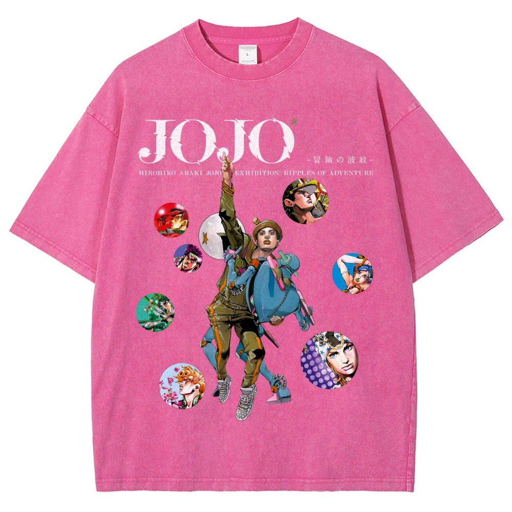 Jojo's Bizarre Adventure Unisex Fit Washed T-Shirt