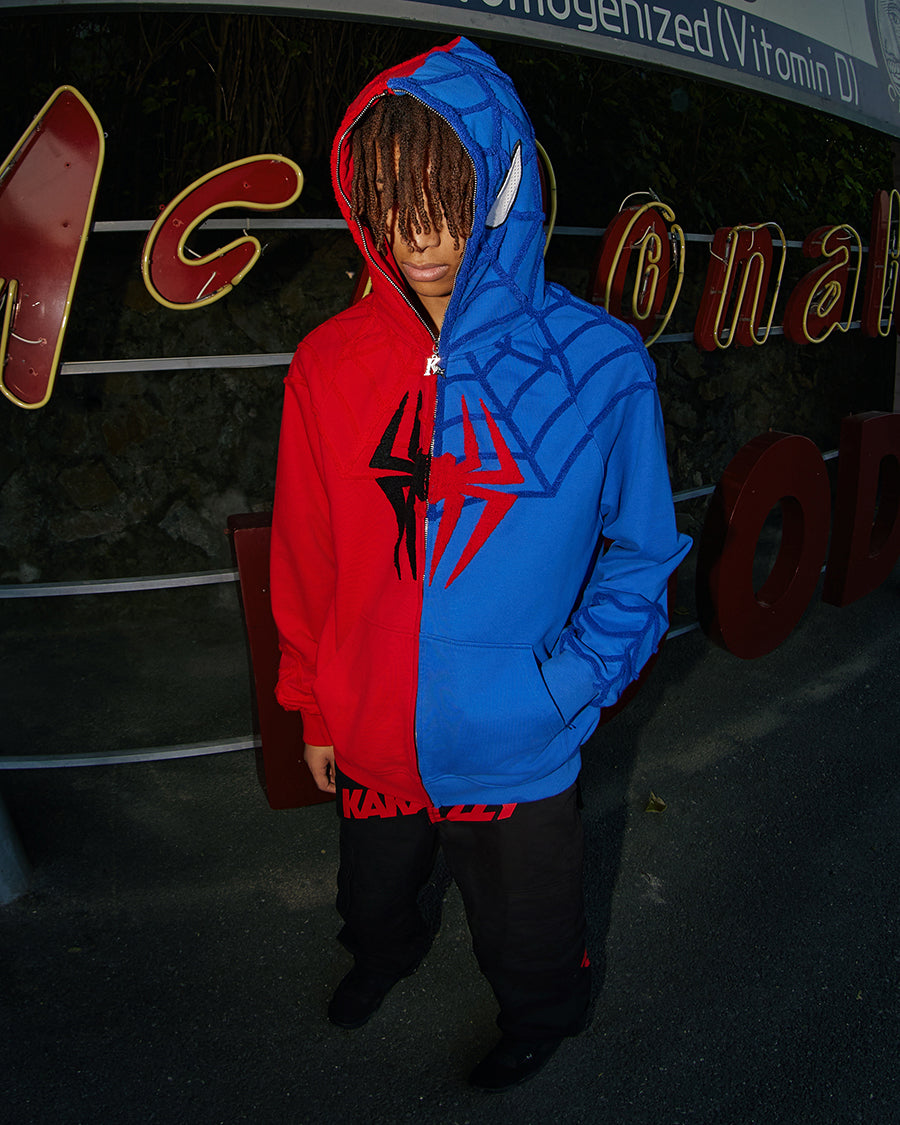 Full Zip Hoodie Red And Blue（Eyes Can See）