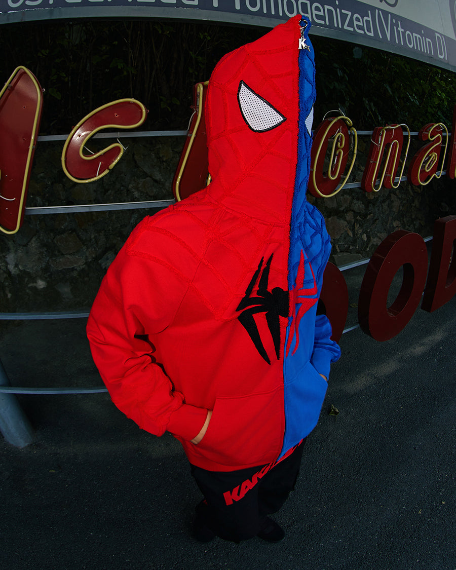 Full Zip Hoodie Red And Blue（Eyes Can See）