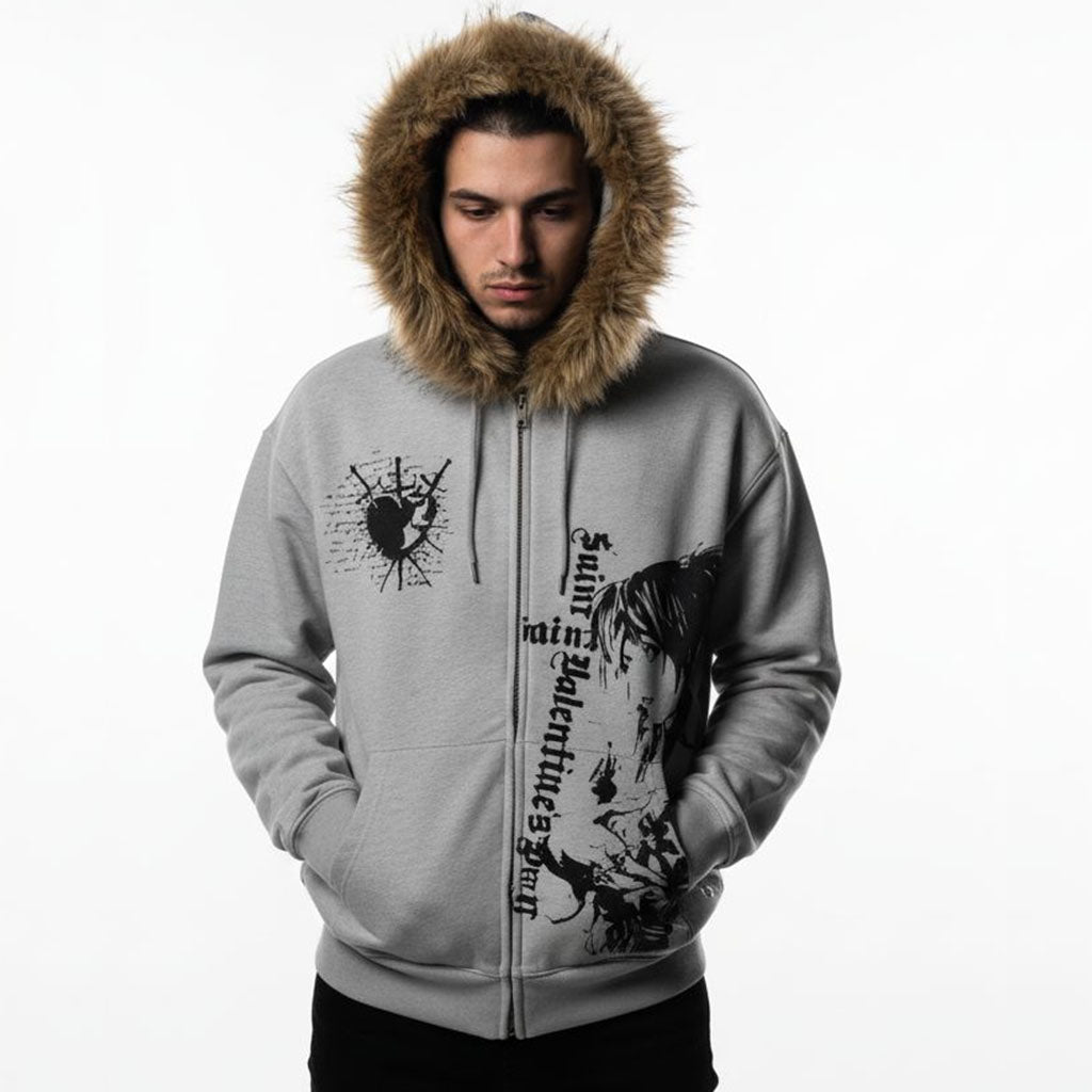 Misa Faux Zip Up Hoodie