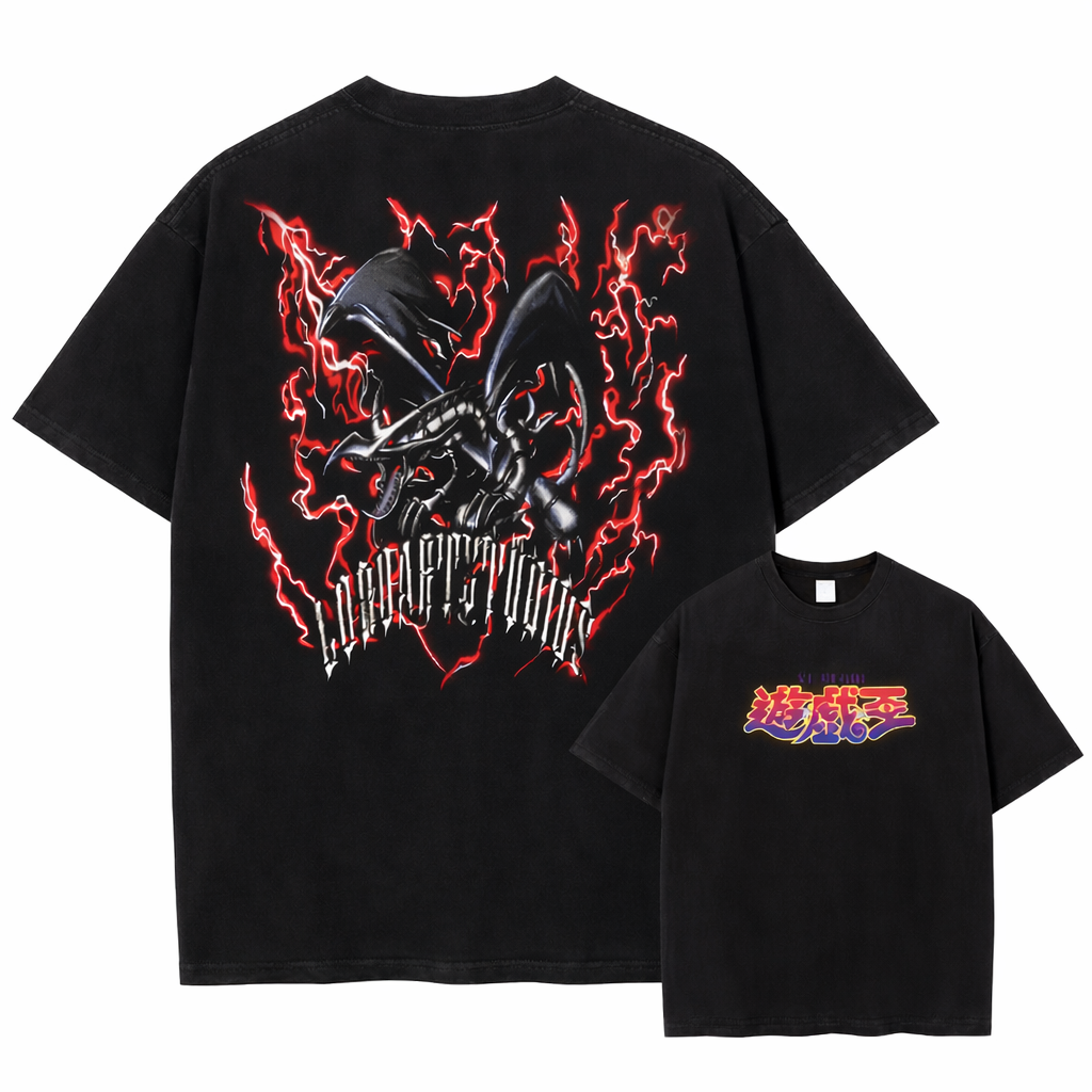 Red Eyes Black Dragon Graphic T-Shirt - Cotton Oversized Tee