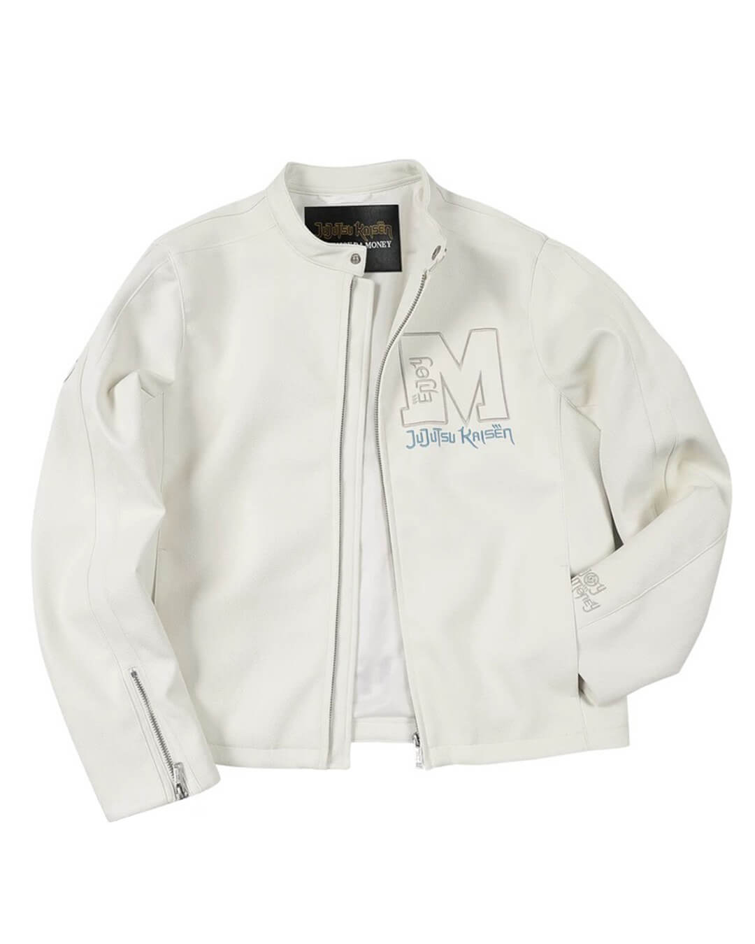 Jujutsu Kaisen Satoru Gojo Print Patch PU Leather Jacket