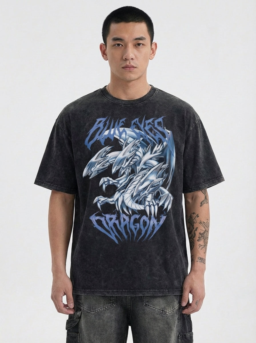 Blue-Eyes Ultimate Dragon Graphic T-Shirt - Cotton Oversized Tee