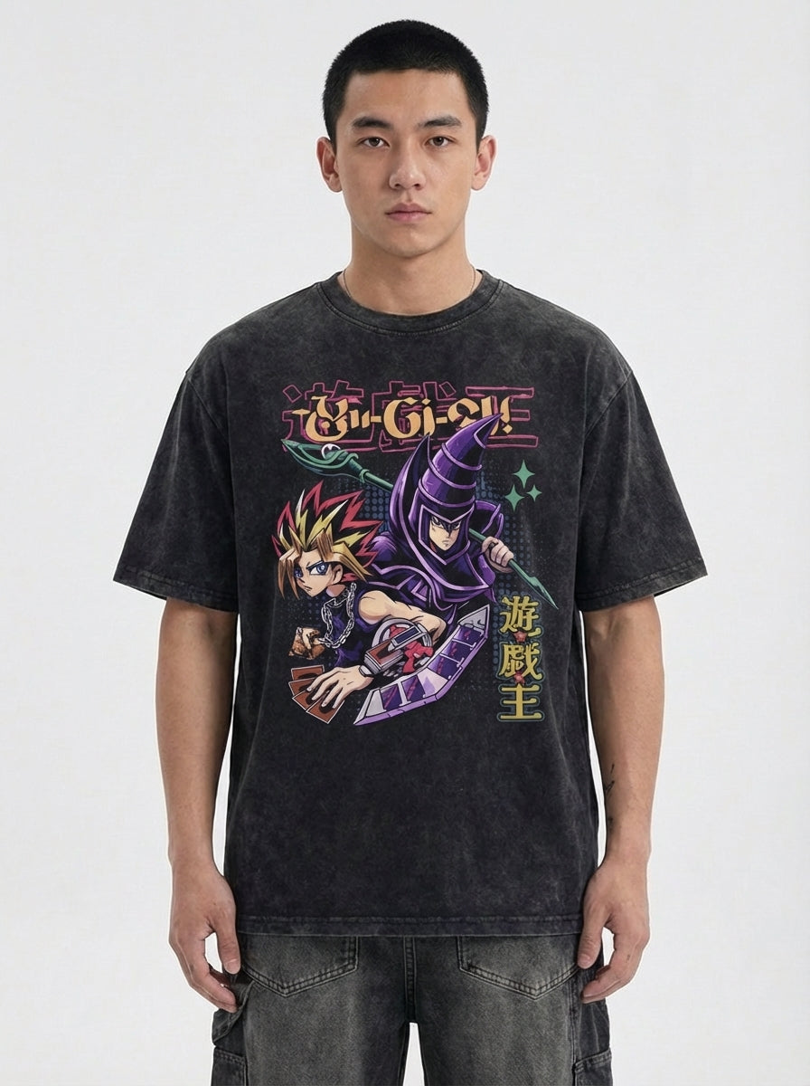 Dark Magician And Yugi Graphic T-Shirt - Cotton Oversized Tee