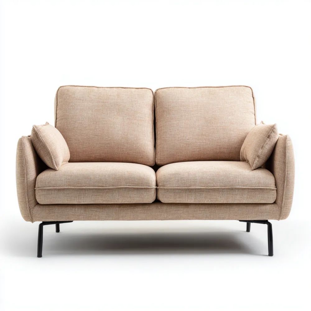 Divano a due posti in tessuto 150x85x90 cm – Beige – Design contemporaneo