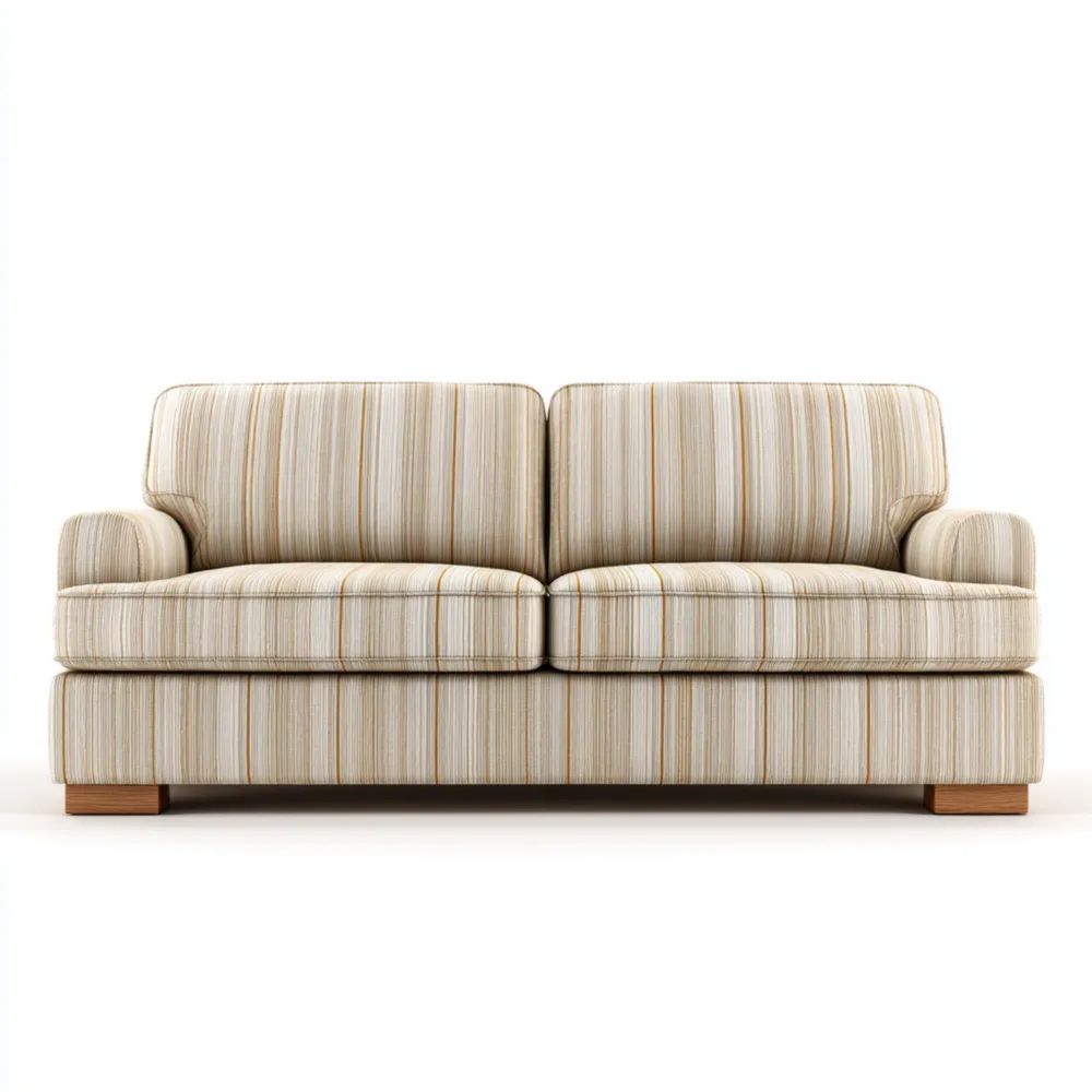 Divano a due posti in Tessuto Rigato 150x85x90 cm - Design Classico