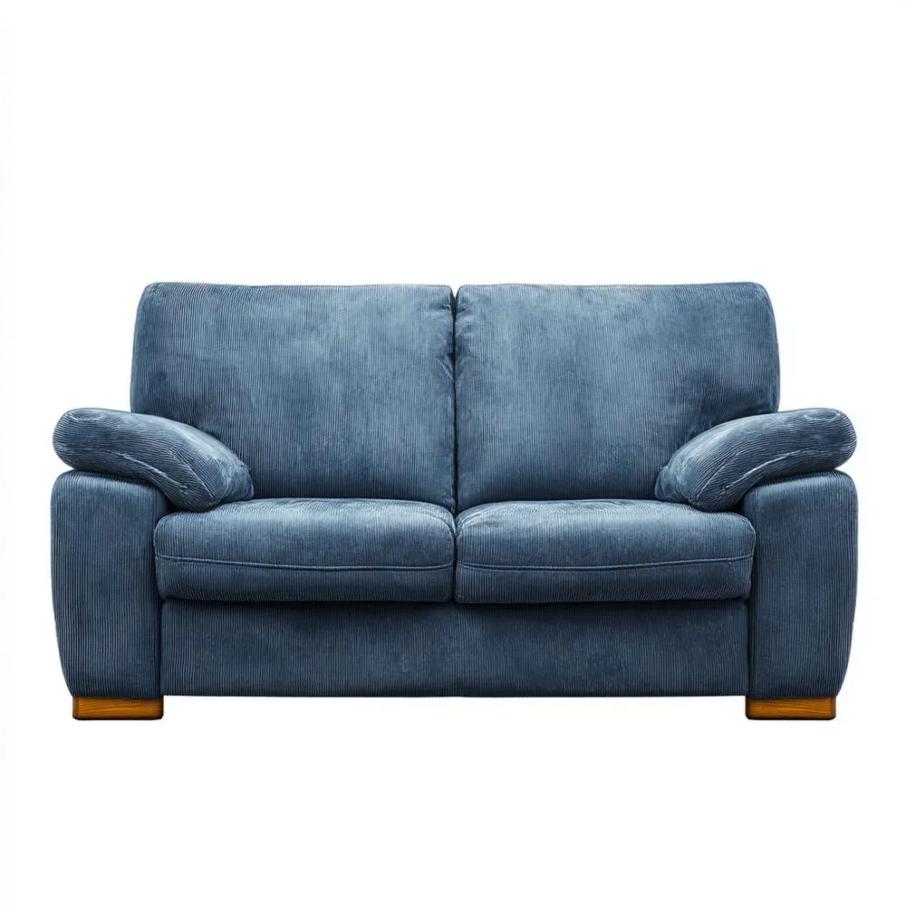 Divano due posti in tessuto 150x85x90 cm - Blu - Design moderno