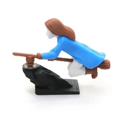 Ijixi™ witch Broomstick Dashboard Drift Ornament - Motion Activated Car Decor That Drifts & Spins 