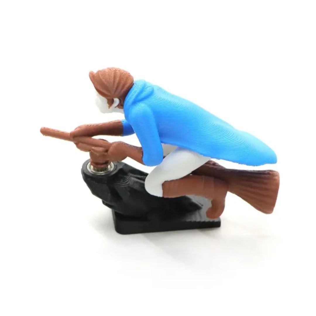 Ijixi™ witch Broomstick Dashboard Drift Ornament - Motion Activated Car Decor That Drifts & Spins 