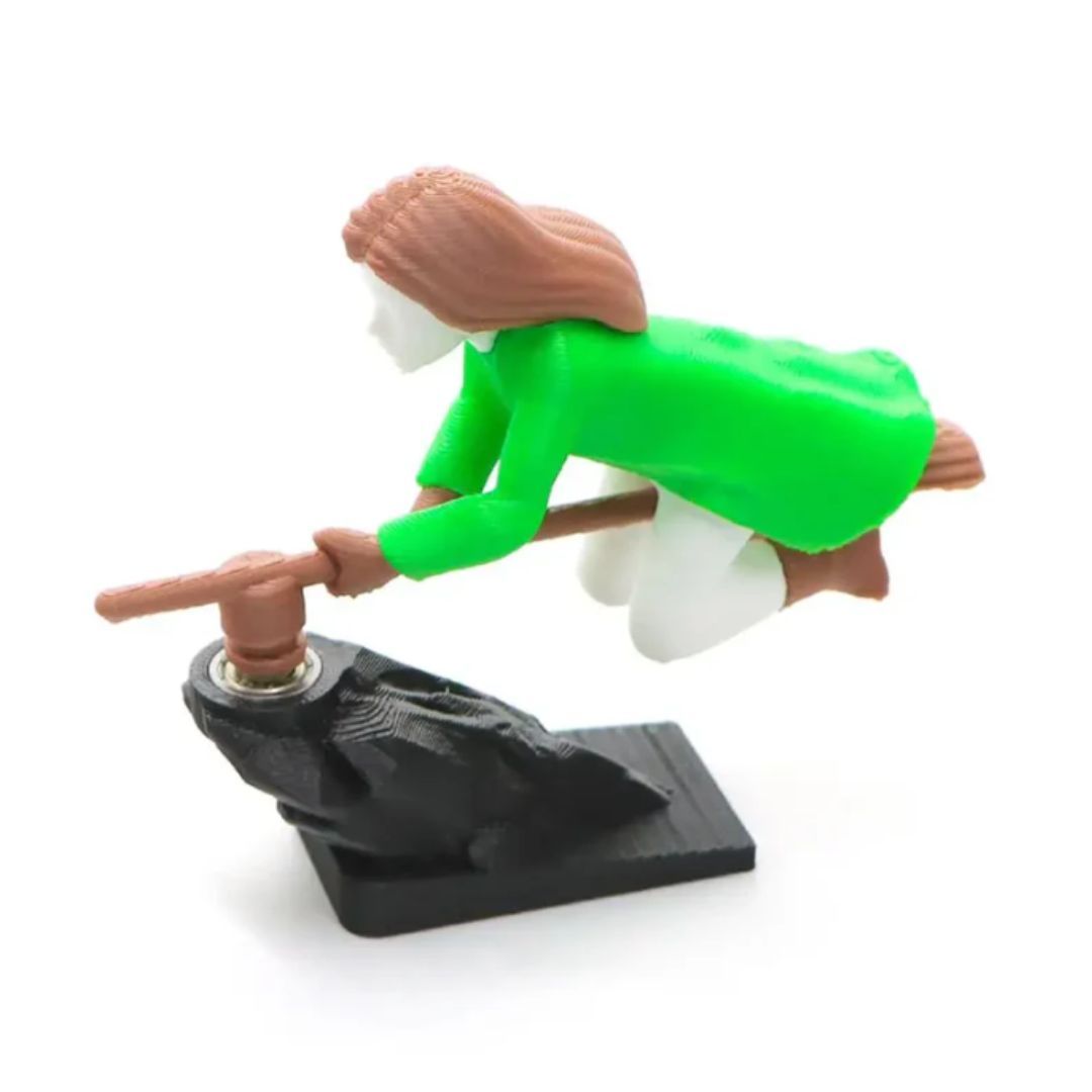 Ijixi™ witch Broomstick Dashboard Drift Ornament - Motion Activated Car Decor That Drifts & Spins 