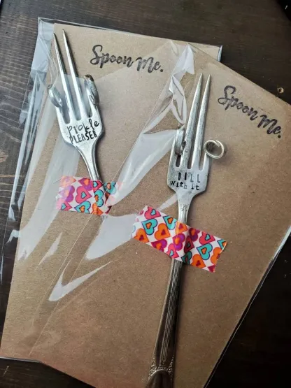 Stamped Vintage Pickle Fork, Funny Hostess Gift