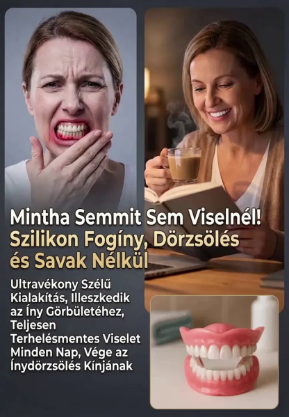 Azonnali tökéletes mosoly, kétféle színű műfogsor doboz