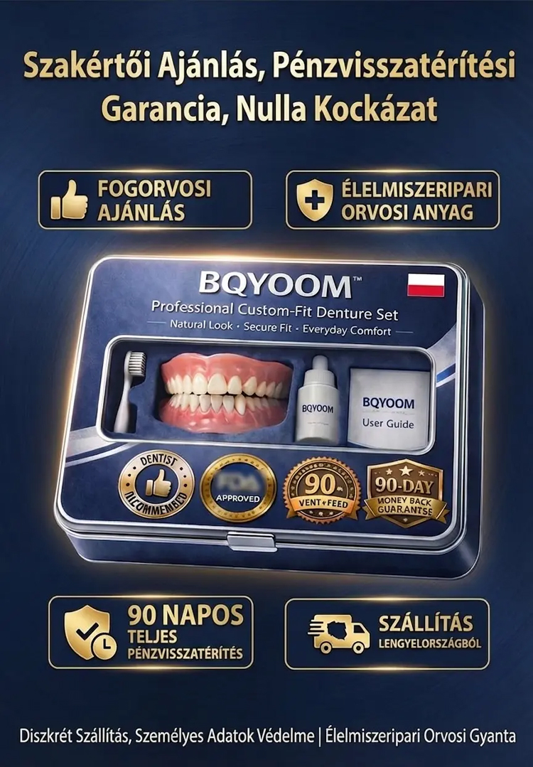 Azonnali tökéletes mosoly, kétféle színű műfogsor doboz