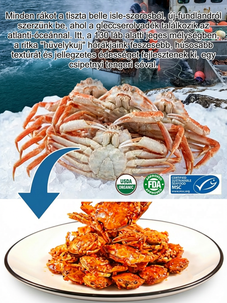 Prémium Kanadából Importált Ropogós Mini Rákok | Michelin és USDA Ajánlással | Szezonális Kiárusítás – Utolsó Darabok!