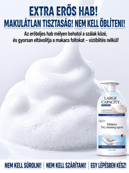 Professzionális Matrac Száraztisztító Hab (500ml) + Bőrgyógyászatilag Tesztelt + Készletkisöprés! 🛏️