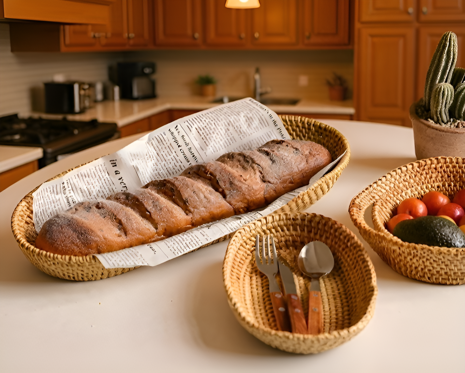 Fonott gyümölcskosár friss gyümölcsökkel