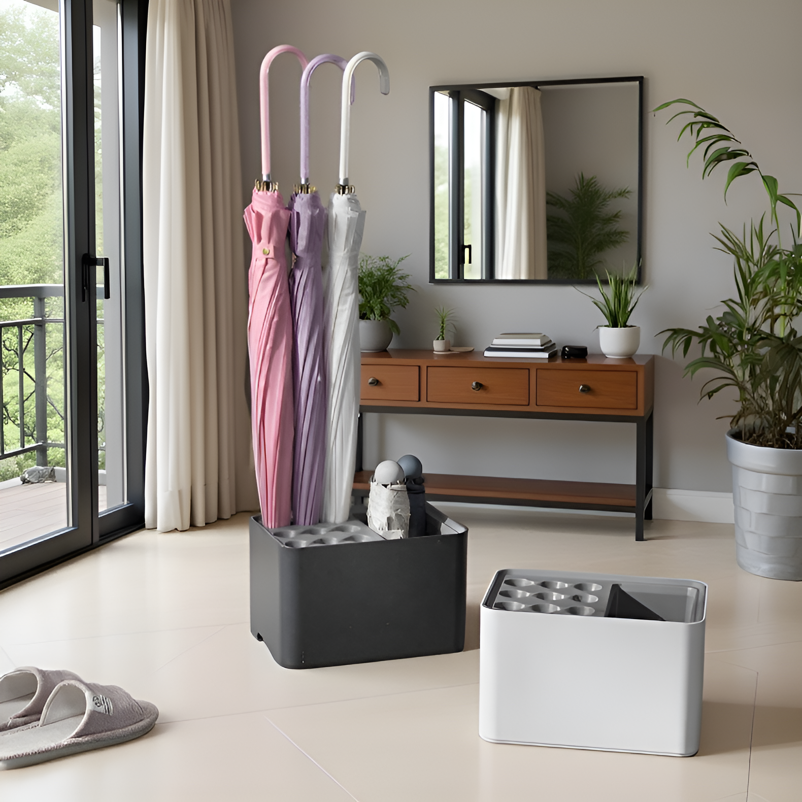 Praktikus esernyőtartó nedves esernyőknek