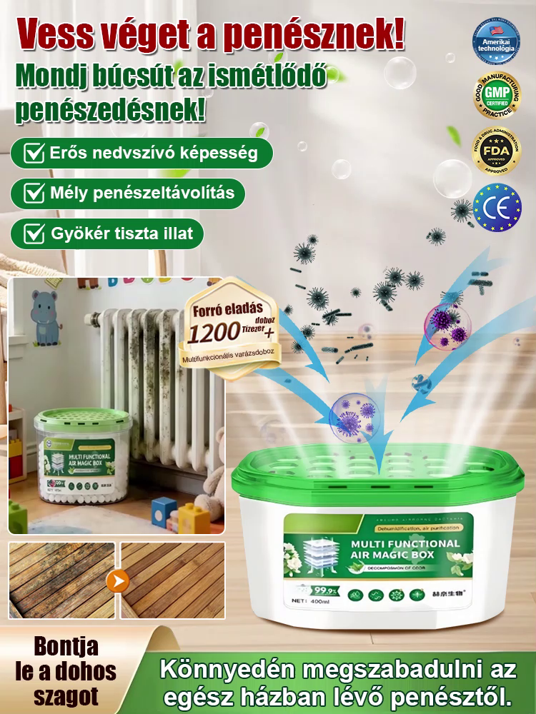 Vége a fekete penésznek! Áram nélkül, 24 órás automata védelem 🛡️🏠Lélegezzen tiszta levegőt! Vegyszermentes penészeltávolítás, biztonságos a gyerekeknek és kisállatoknak 👶🐾Automata adszorpció a fürdőbe, pincébe és hálóba 🛀📦