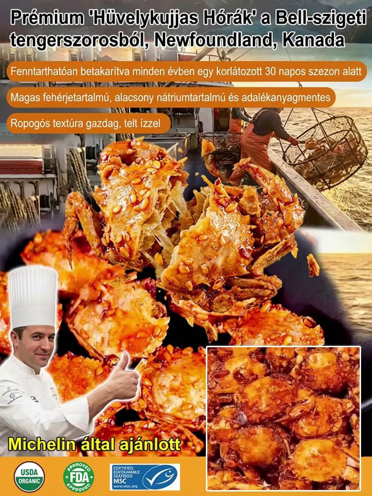 Prémium Kanadából Importált Ropogós Mini Rákok | Michelin és USDA Ajánlással | Szezonális Kiárusítás – Utolsó Darabok!