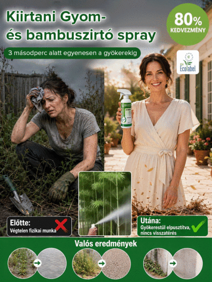 Profi Német Technológia Gyom- és Bambusztirtó Spray – Zéró Káros Maradvány – Rendkívüli 80% KEDVEZMÉNY Végkiárusítás!