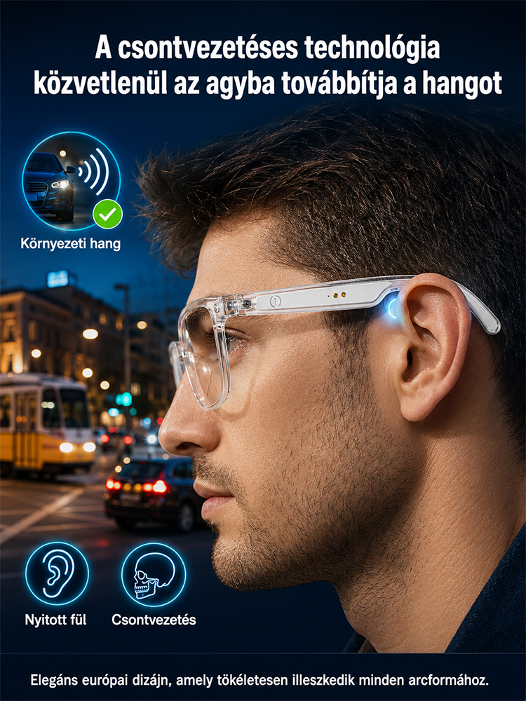 [Audiovizuális Fekete Technológia] AI Fordító Intelligens Színváltó és Fókuszáló Szemüveg – Müncheni Katonai AI Chip, Csontvezetéses Hang – Hivatalos Európai Premier Raktárkisöprés!