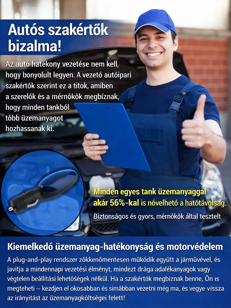 Ne hagyjon több pénzt a benzinkúton! ⛽Spóroljon akár 15% üzemanyagot 1 lépésben! 📉Alacsonyabb fogyasztás, erősebb motor! 🚀