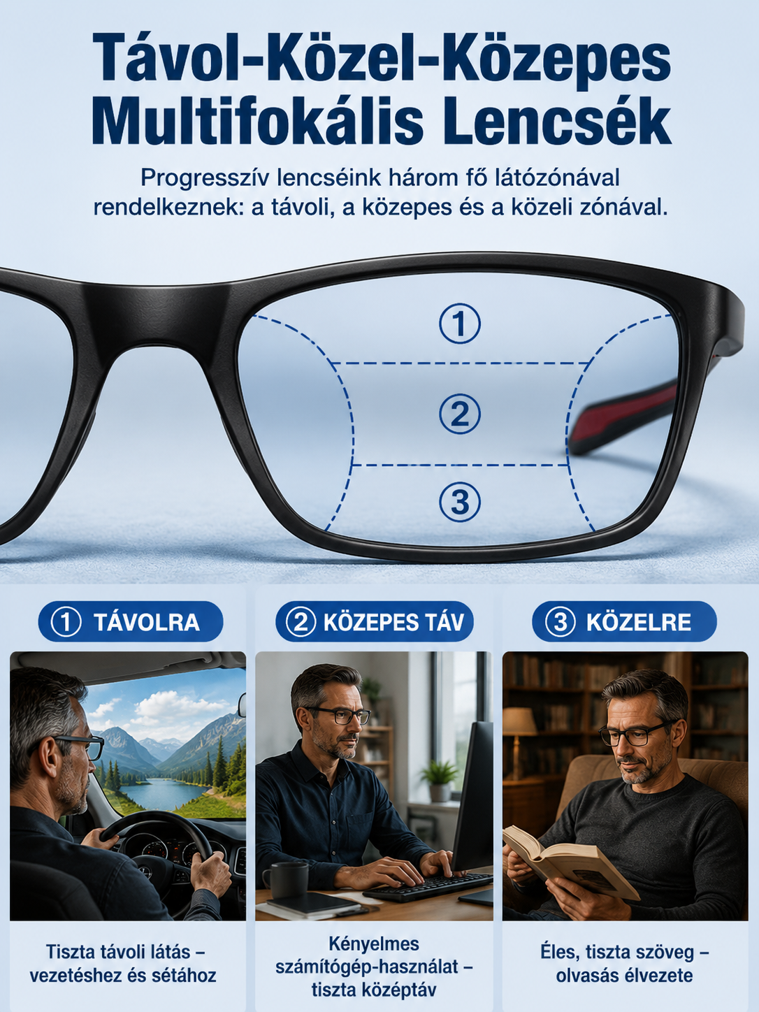 ❤️Vizsgálat nélkül, automatikus állítás – 3 másodperc alatt éles látás.