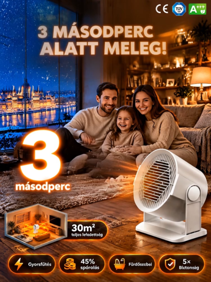 💡Ezzel a fűtőberendezéssel -30 fokban is pólóban járkálhatsz. Német fejlesztés, napi 1 kWh – nem kell magas számláktól tartanod. Nem igényel telepítést, hordozható.