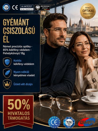 Niemieckie inteligentne okulary. 30 nap próba – elégedetlenség esetén visszatérítés.