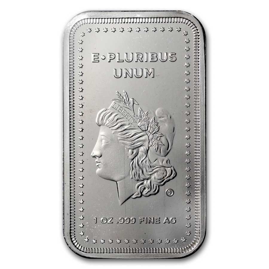 Last Day 60% OFF🔥1 oz Silver Towne Morgan Liberty Head Silver Bar