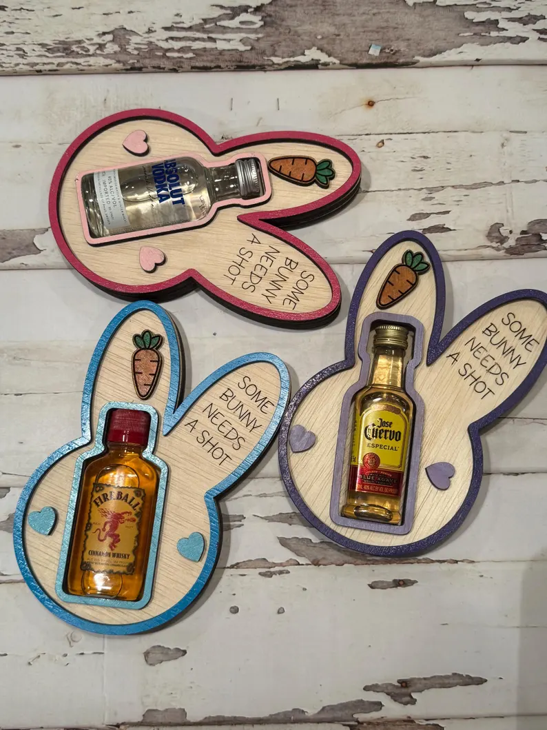 🎉Adult Easter Basket Gift-Easter Bunny Alcohol Bottle