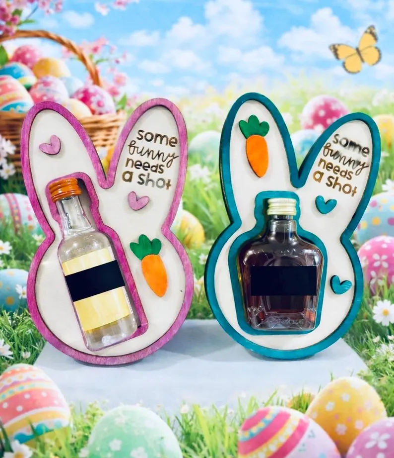 🎉Adult Easter Basket Gift-Easter Bunny Alcohol Bottle