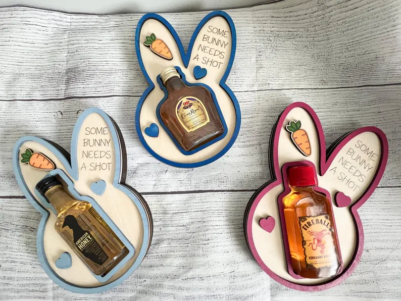 🎉Adult Easter Basket Gift-Easter Bunny Alcohol Bottle