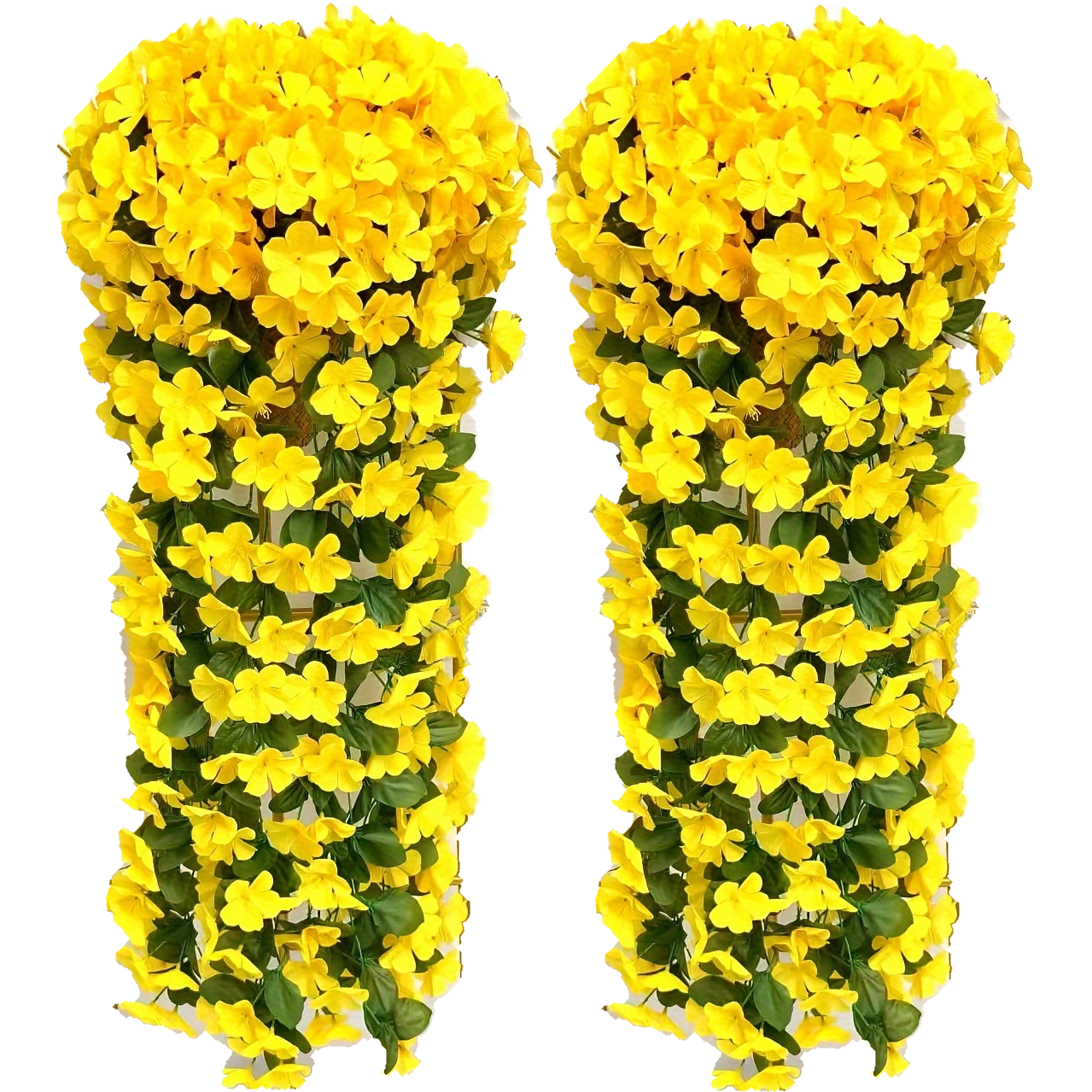 2-Pack Realistic Artificial Violet Hanging Flower Vines | Lifelike Trailing Garland for Wedding & Garden