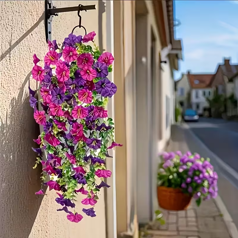 Two artificial flowers in mixed colors, perfect for indoor and outdoor home décor, wedding decorations, parties, gardens, DIY projects, patios, offices, hotels, housewarming gifts, and ideal New Year's, Valentine's Day, and other festive decorations.