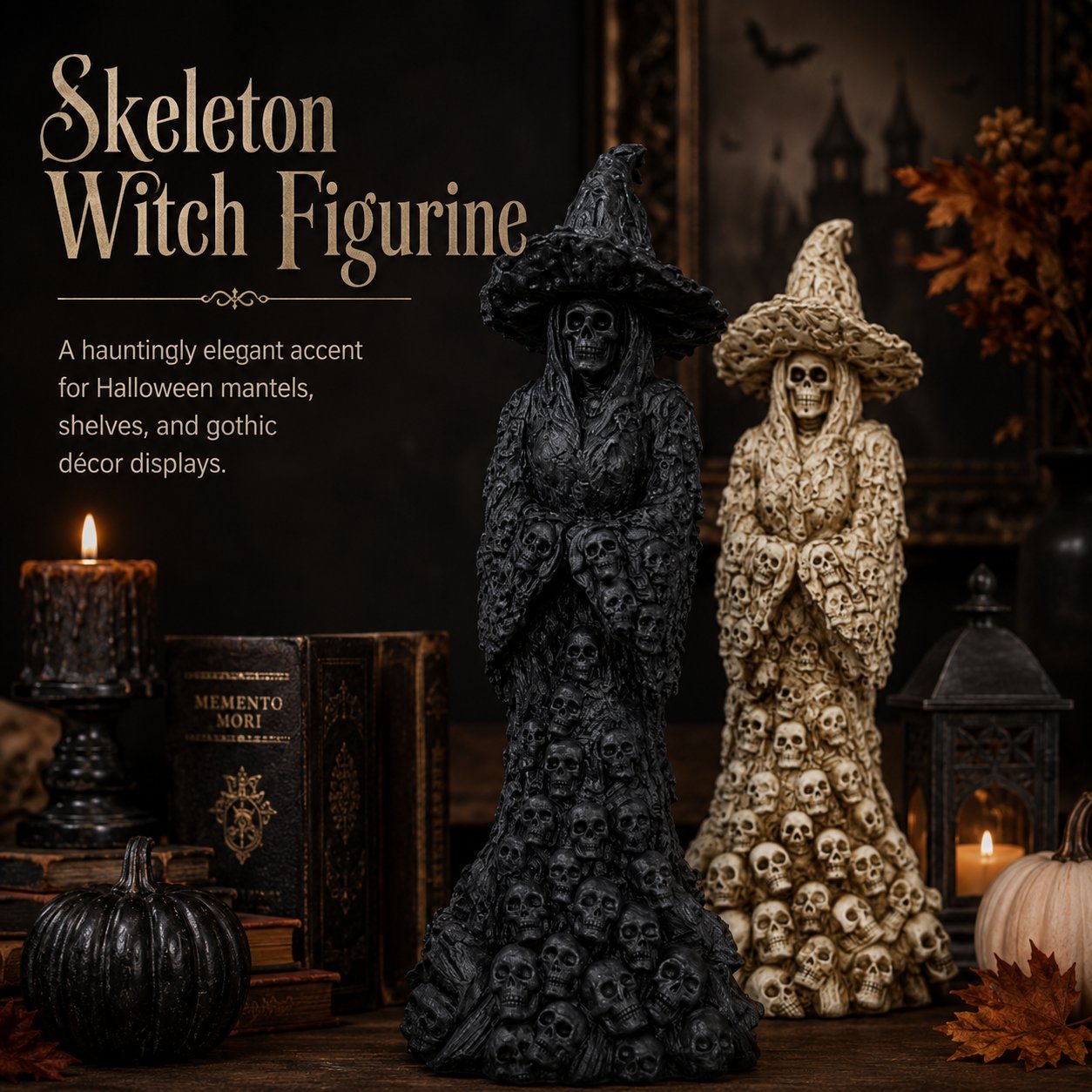 Creepy Skeleton Witch Figurine Decoration💀
