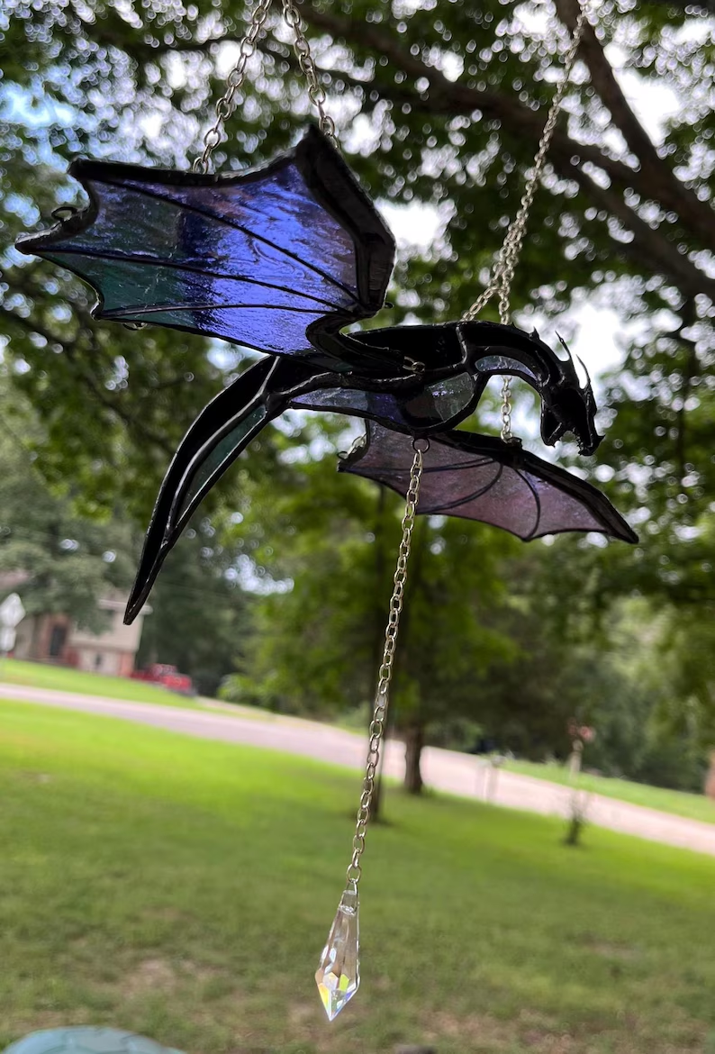 Last Day Up To 61% OFF - Purple Dragon🐉 Handcrafted Resin Statue | Indoor Outdoor Garden Decor