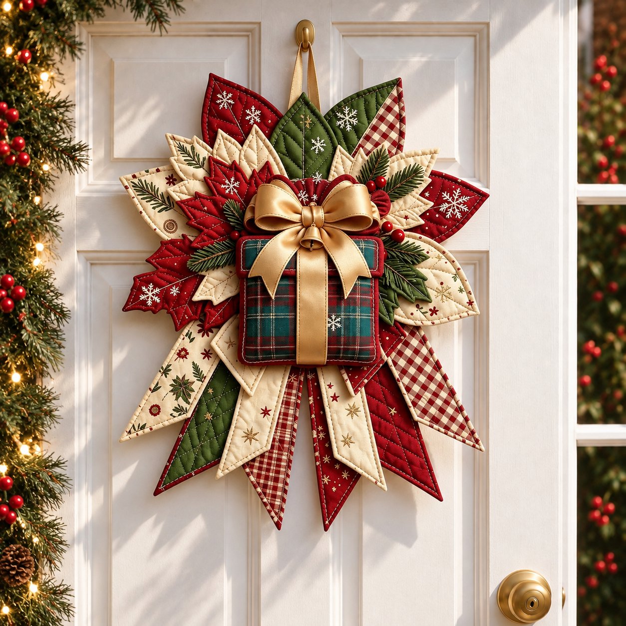 🎄Christmas Quilted Door Hanging DIY🧵 Sewing Kit — Choose Your Design
